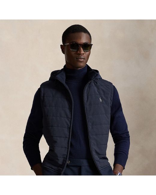 Polo Ralph Lauren Blue Hybrid Hooded Gilet for men