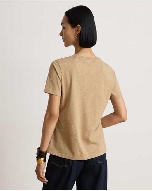 Ralph Lauren Green Embroidered-Logo Heathered Jersey Tee