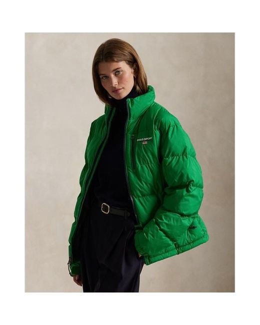 Polo Ralph Lauren Green Polo Sport Quilted Jacket for men