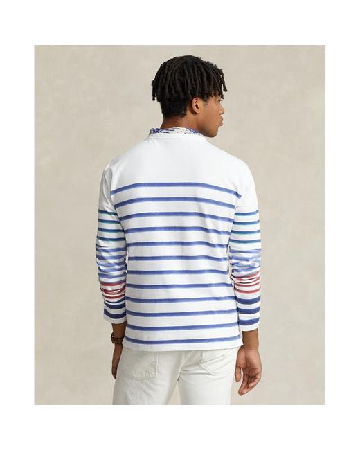 Polo Ralph Lauren Gestreiftes Classic-Fit Jersey-T-Shirt in Blue für Herren