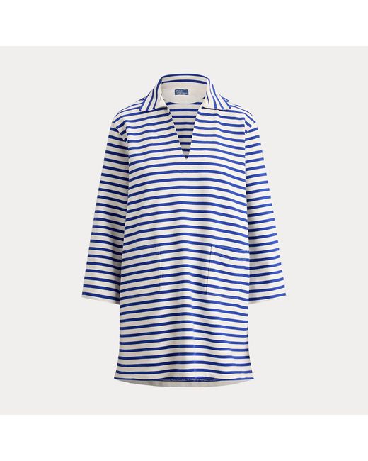 Polo Ralph Lauren Blue Striped Cotton Dress