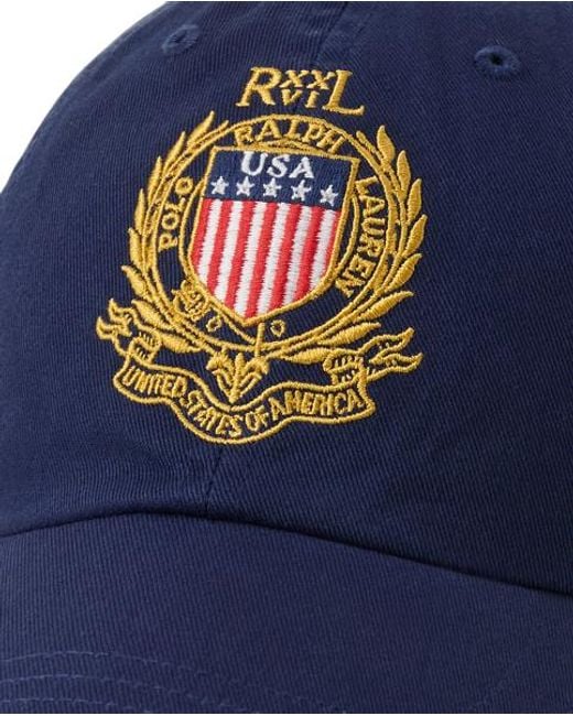 Polo Ralph Lauren Blue Usa Twill Ball Cap for men