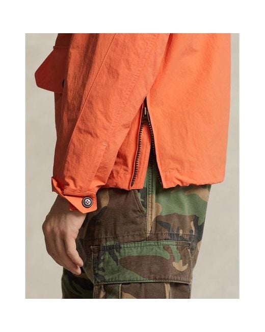 Ralph Lauren Orange Popover Field Jacket for men