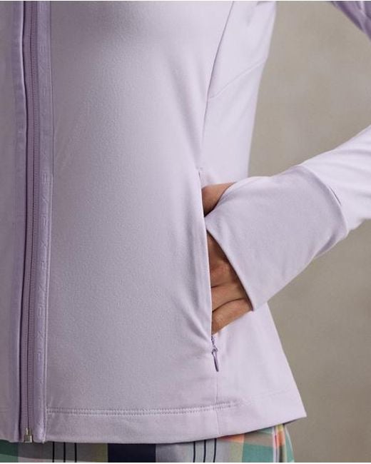 Ralph Lauren Purple Stretch Jersey Zip Jacket