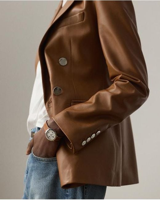 Ralph Lauren Brown Camden Lambskin Jacket