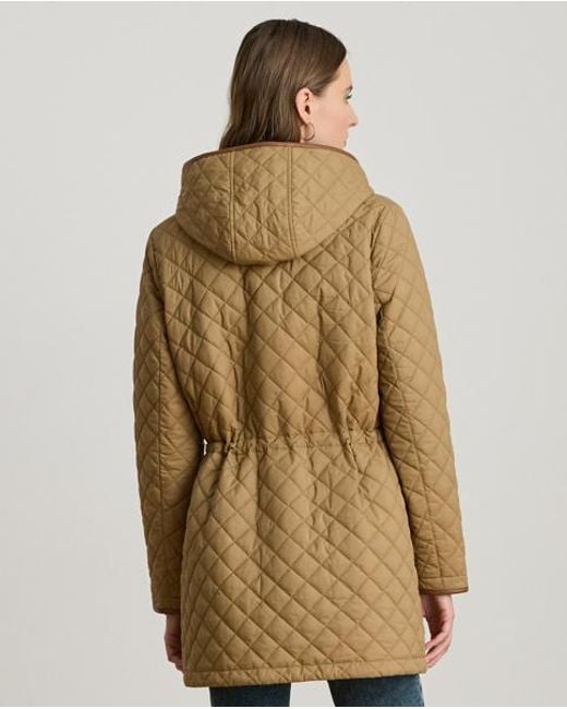Ralph Lauren Natural Anorak Mit Rautensteppung Und Wappen