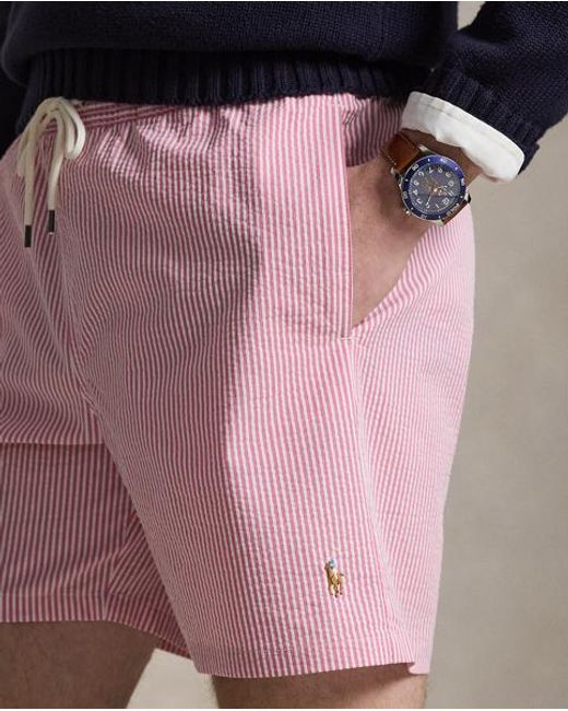 Polo Ralph Lauren Pink 14.5 Cm Traveller Swimming Trunks for men
