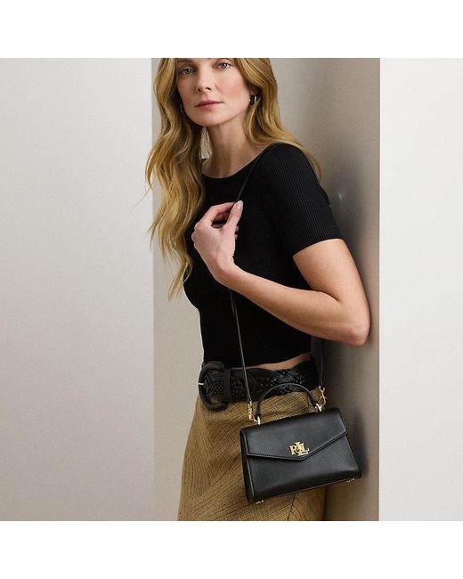 Ralph Lauren Blue Ralph Lauren Leather Small Farrah Satchel
