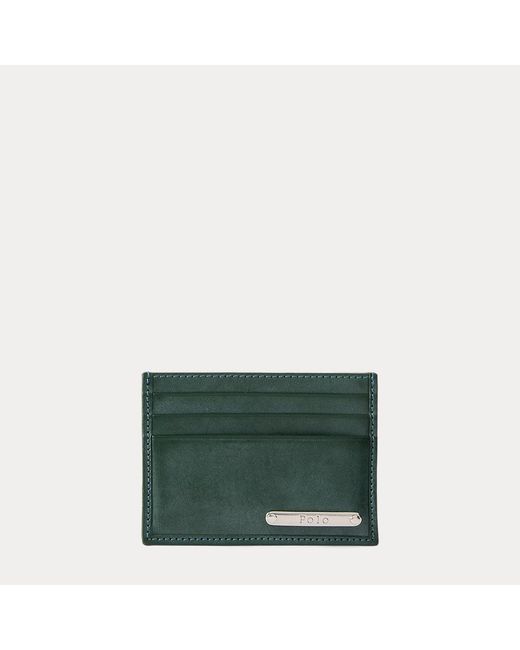 Polo Ralph Lauren Green Wimbledon Leather Card Case for men