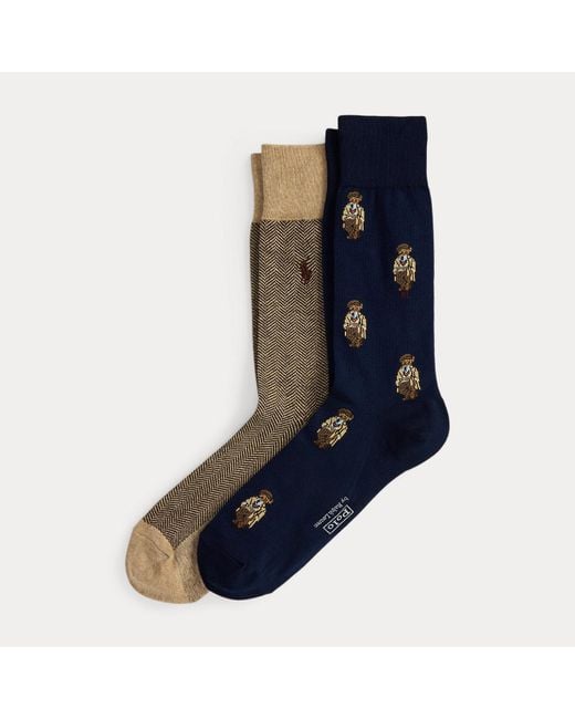 Polo Ralph Lauren 2Er-Set Anzugsocken Mit Polo Bear in Blue für Herren