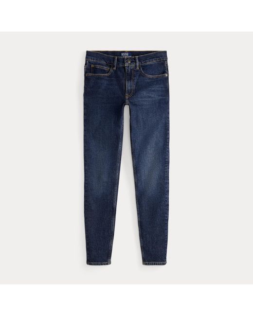 Polo Ralph Lauren Blue Mid-Rise Super-Slim Jean