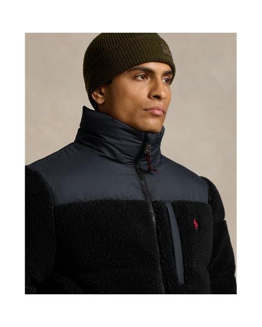 Polo Ralph Lauren Black The Gorham Hybrid Down Jacket for men