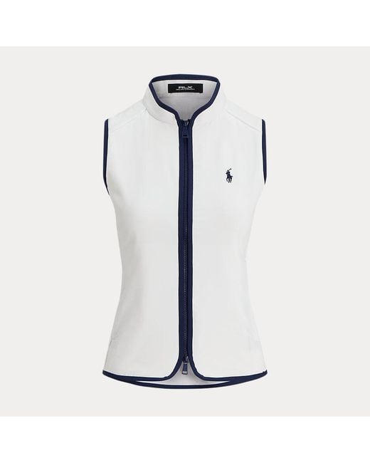 Gilet Entièrement Zippé En Coton Éponge Ralph Lauren en coloris White