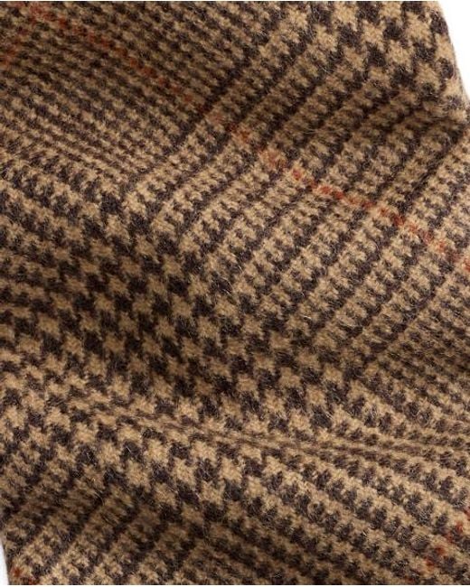 Polo Ralph Lauren Brown Embroidered Plaid Wool Tie for men