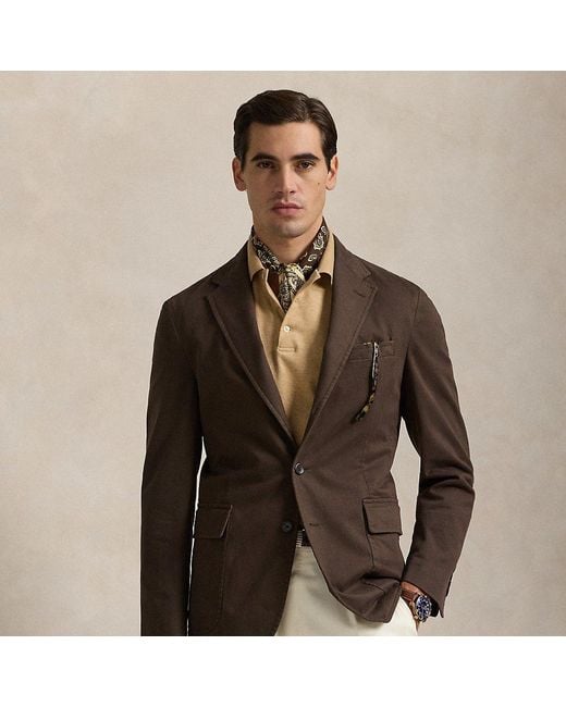 Ralph Lauren Brown Polo Soft Tailored Chino Suit Jacket for men