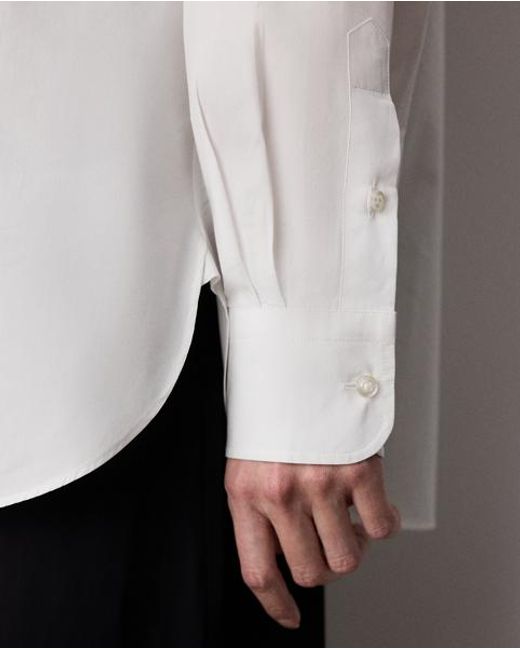 Ralph Lauren Gray Courtney Cotton Broadcloth Shirt