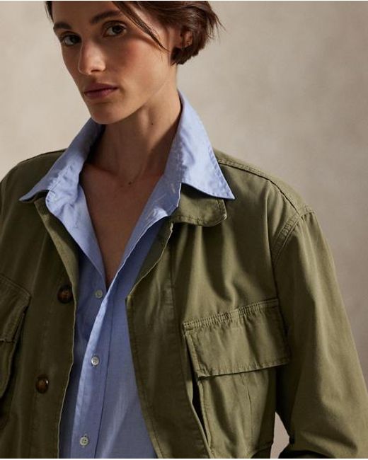 Polo Ralph Lauren Green Cotton Canvas Utility Jacket