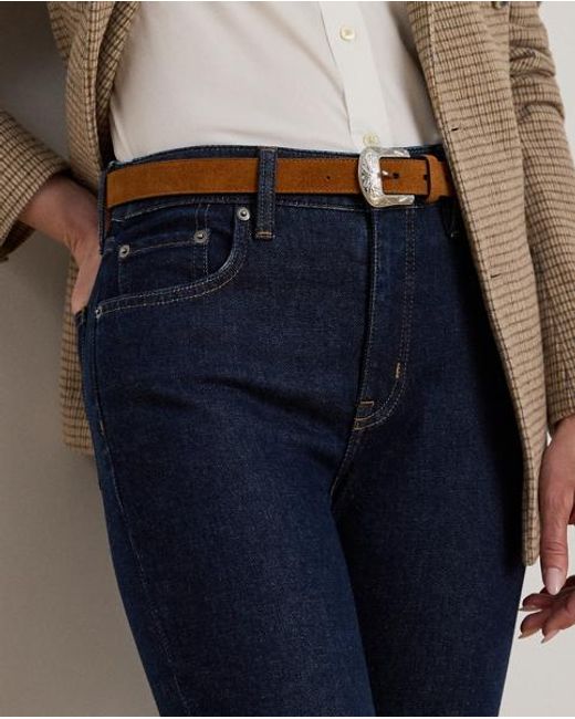 Ralph Lauren Blue High-Rise Skinny Ankle Jean