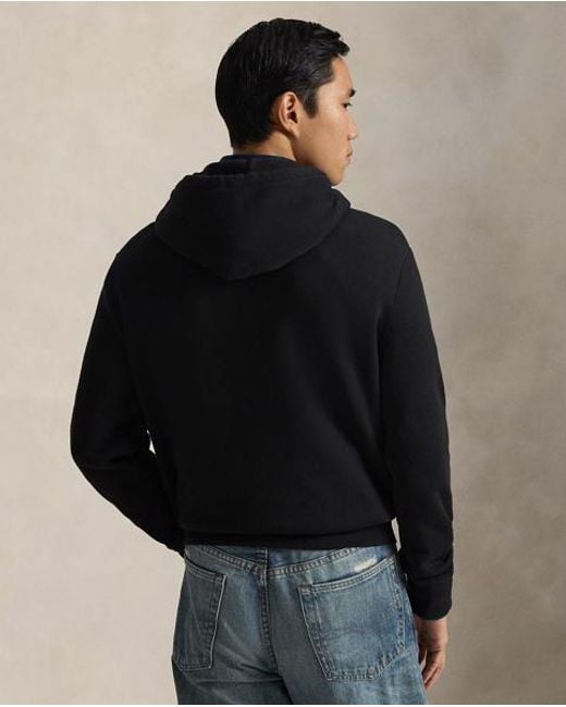 Polo Ralph Lauren Black Polo Bear Fleece Hoodie for men