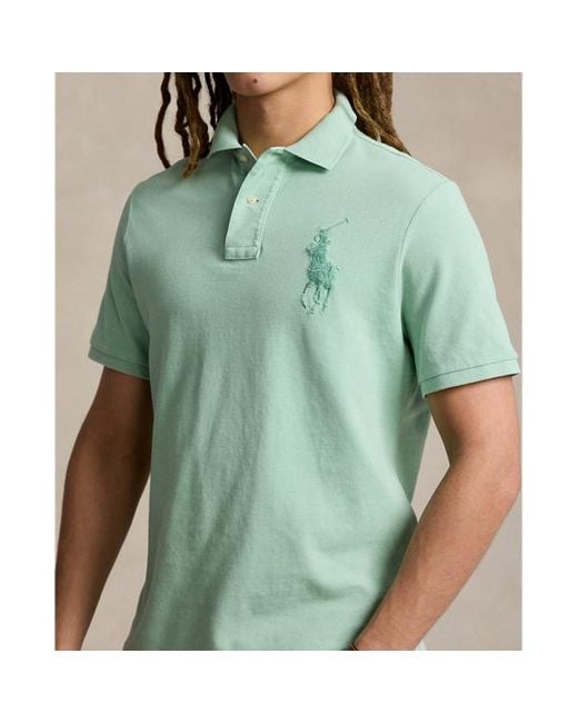 Ralph Lauren Classic Fit Mesh Polo-shirt Met Big Pony in het Green voor heren