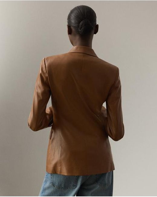Ralph Lauren Brown Camden Lambskin Jacket