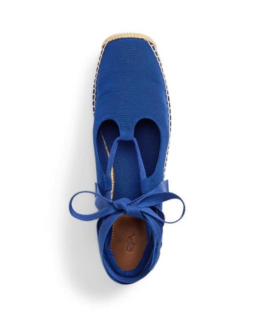 Polo Ralph Lauren Blue Grosgrain Lace-Up Espadrille