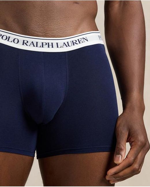 Polo Ralph Lauren Blue Stretch Cotton Boxer Brief 3-Pack for men