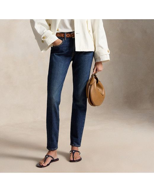 Polo Ralph Lauren Blue Mid-Rise Super-Slim Jean