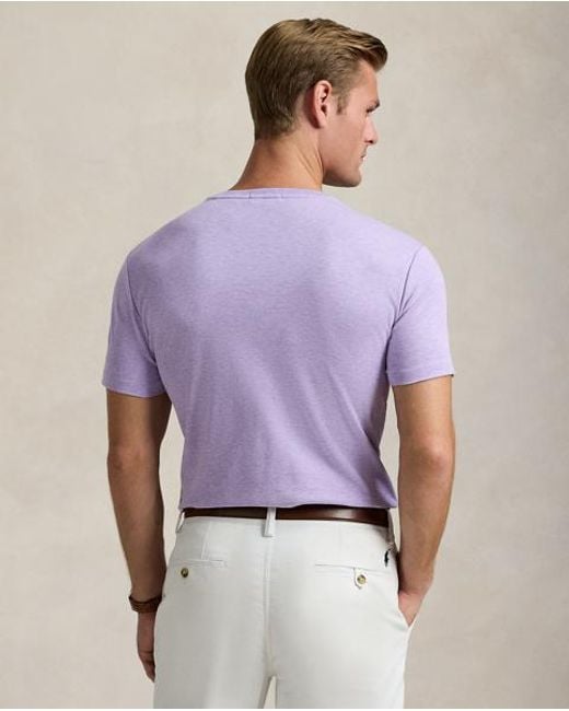Polo Ralph Lauren Purple Custom Slim Fit Soft Cotton T-Shirt for men