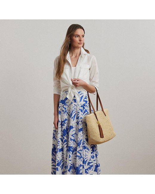 Jupe Gitane À Motif Palmes En Voile Ralph Lauren en coloris Blue