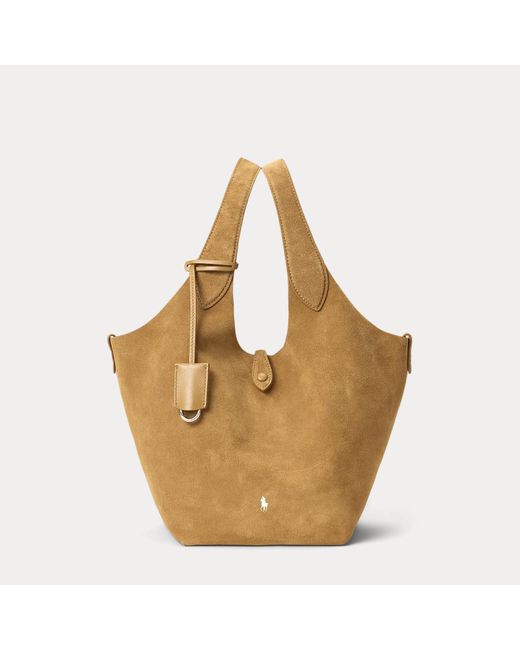 Polo Ralph Lauren Gray Polo Play Suede Tote