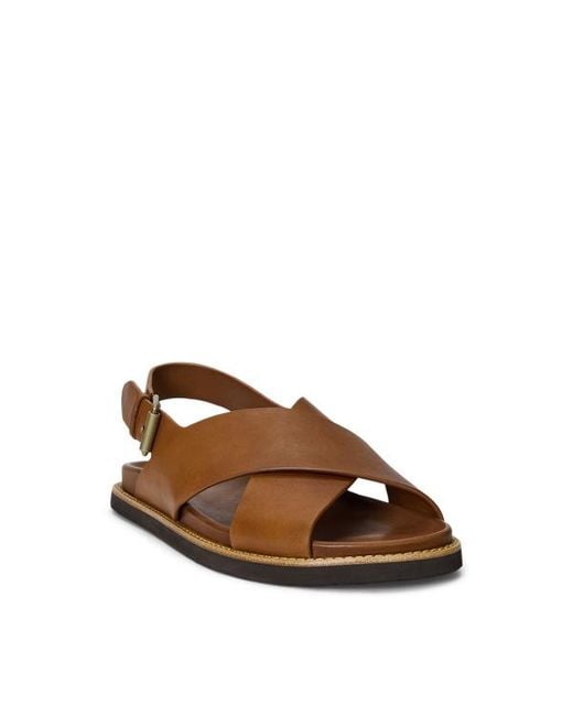 Polo Ralph Lauren Zane Leather Sandal in Brown for Men | Lyst