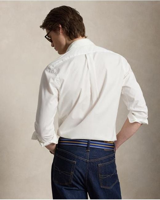 Polo Ralph Lauren White Custom Fit Featherweight Twill Shirt for men