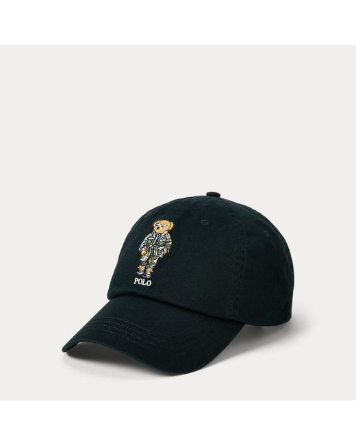 Gorra De Sarga Con Polo Bear Polo Ralph Lauren de hombre de color Black