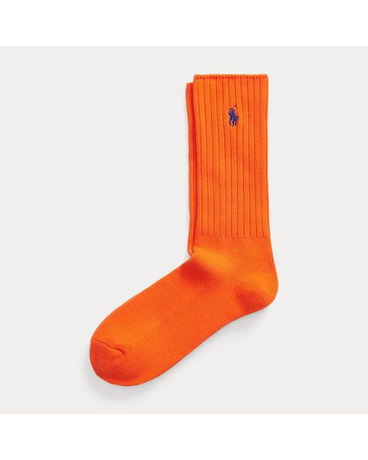 Polo Ralph Lauren Orange Cotton-blend Crew Socks for men