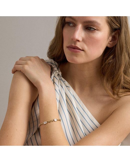 Ralph Lauren Metallic Plated Cubic Zirconia Flex Bracelet