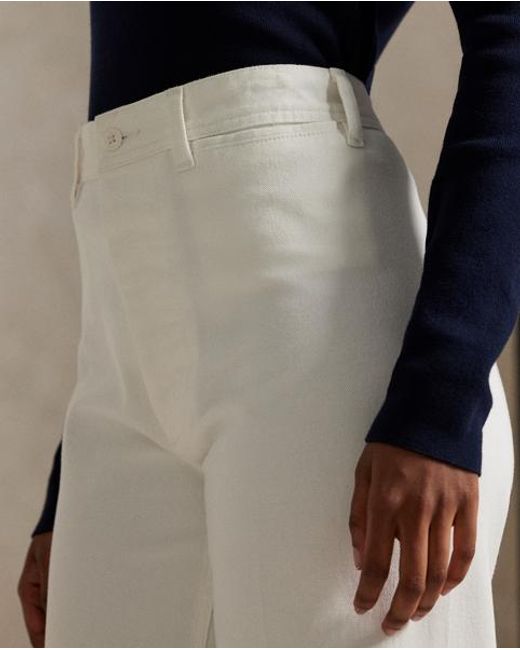 Polo Ralph Lauren White Beaton Stretch-Cotton Trousers