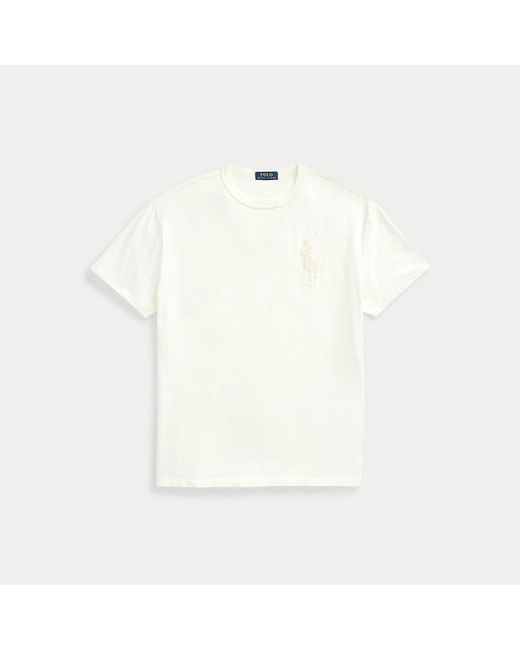 Polo Ralph Lauren White Classic Fit Big Pony Jersey T-shirt for men