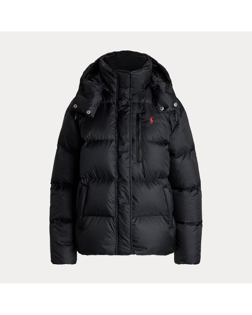 Polo Ralph Lauren Black Wasserabweisende Daunen-Steppjacke