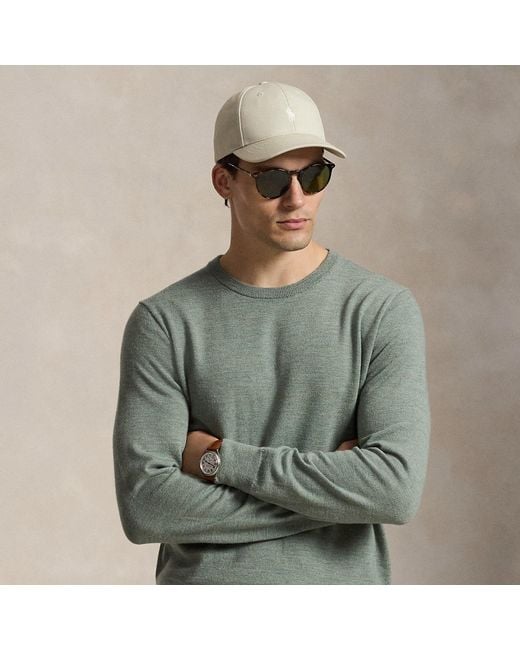 Ralph Lauren Green Wool Crewneck Jumper for men