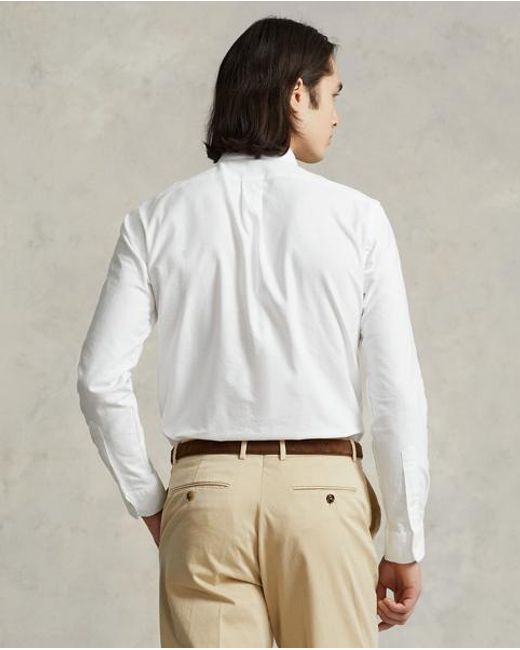 Polo Ralph Lauren White Custom Fit Oxford Shirt for men
