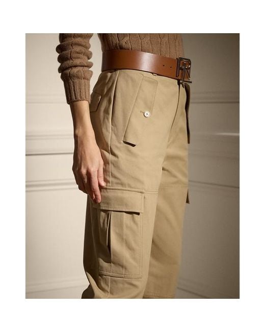 Ralph Lauren Natural Ralph Lauren Gentry Cotton Canvas Cargo Pant