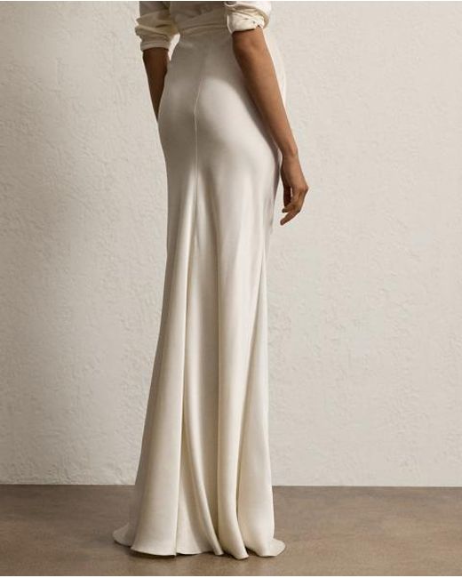 Jupe Masina En Satin Stretch Ralph Lauren en coloris Natural