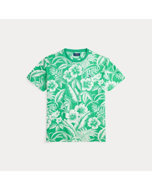 Polo Ralph Lauren Green Custom Slim Fit Tropical Jersey T-Shirt for men