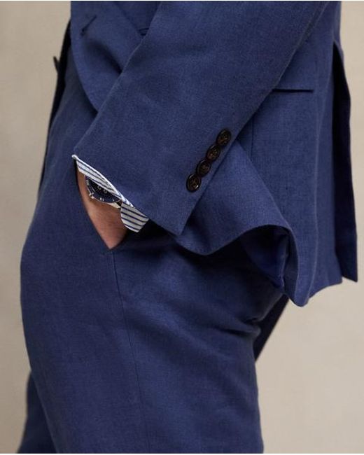 Veste De Costume Polo Tailored Fit Lin Polo Ralph Lauren pour homme en coloris Blue