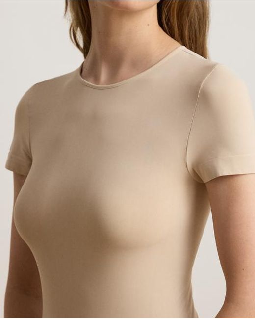 Ralph Lauren Natural Short-Sleeve Bodysuit