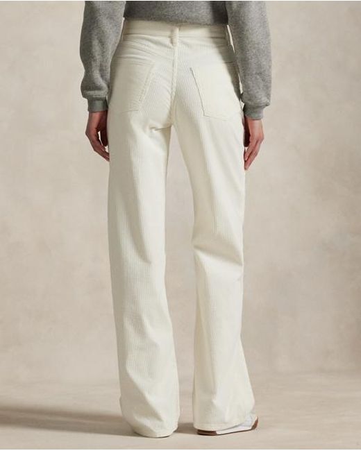 Pantalón Ancho De Pana De Algodón Polo Ralph Lauren de color Black