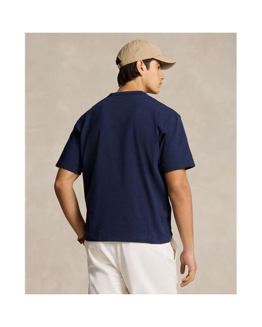 Polo Ralph Lauren Blue Relaxed Fit Logo Jersey T-shirt for men