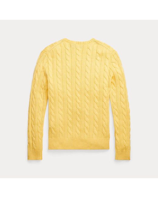 Polo Ralph Lauren Yellow Cable-knit Cotton Jumper for men