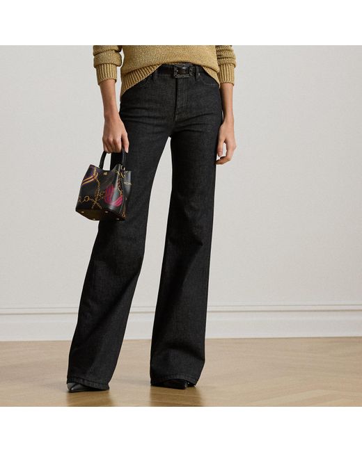 Jean Flare Taille Haute Ralph Lauren en coloris Black